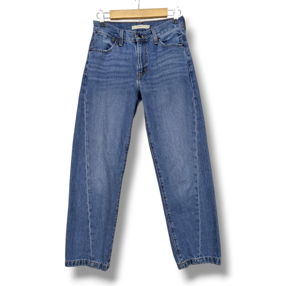 Levis‎ 94 Baggy Jeans Womens 25 Medium Wash Blue Denim Wide Leg A8704-0000